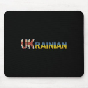 Ukrainian Uk Ukraine England English Scotland Flag Mouse Pad