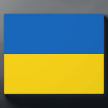 Ukrainian (Ukraine) Flag Plaque<br><div class="desc">This design features the national flag of Ukraine, which is a country in Eastern Europe. Ukraine borders Russia to the east and north-east; Belarus to the north; Poland, Slovakia and Hungary to the west; and Romania, Moldova and the Black Sea to the south. Ukraine is the second largest country in...</div>
