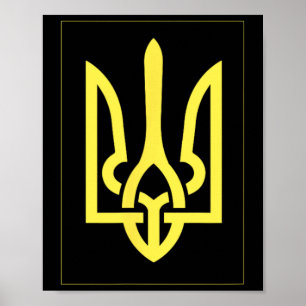 Ukrainian Ukraine Trident Poster