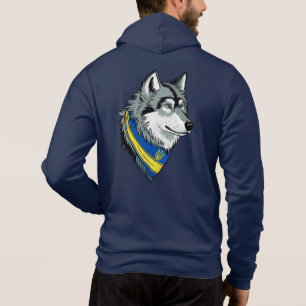 Ukrainian Wolf Symbol, Strong, Proud Ukraine Art Hoodie