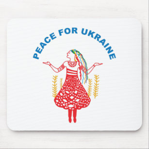 Ukrainian Woman - Peace for Ukraine Mouse Pad