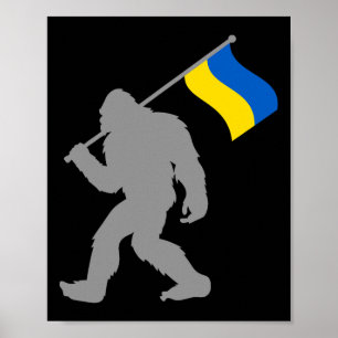 Ukrajina Or Ukrainian Flag On Ukraine Flag  Poster
