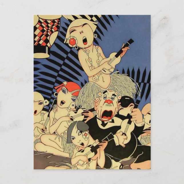 “Ukulele Band” 1927 Cover by J Carlos Postcard (Front)