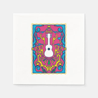 Ukulele Beach Hawaii Instrument Party Music Gift Napkin
