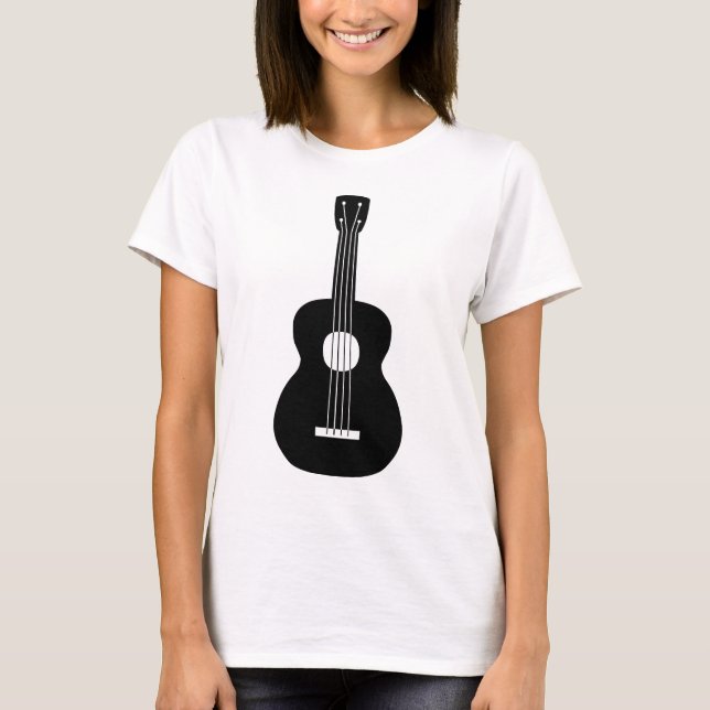 Ukulele - Black T-Shirt (Front)