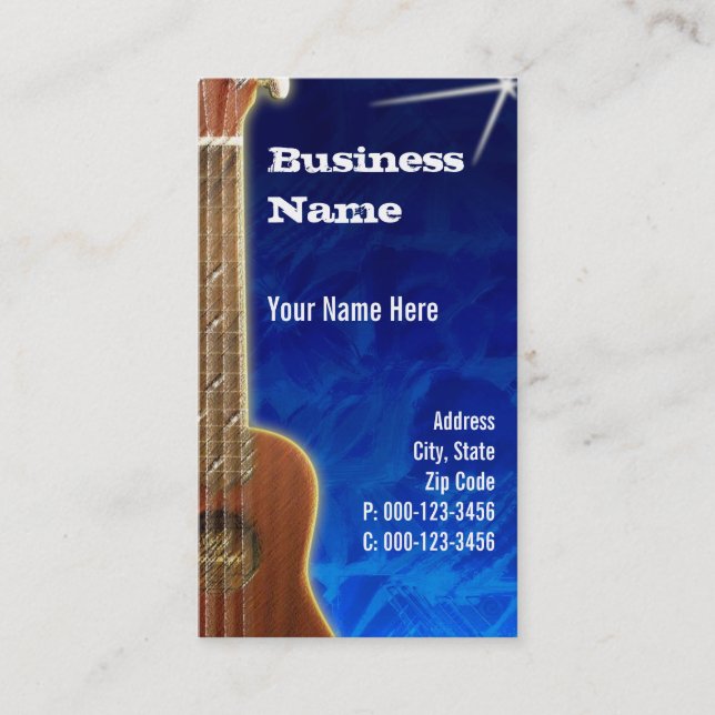 ukulele.blue ~ business card (Front)