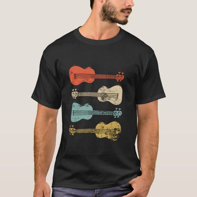 Ukulele Colourful Eapple Hawaiian Uke T-Shirt (Front)