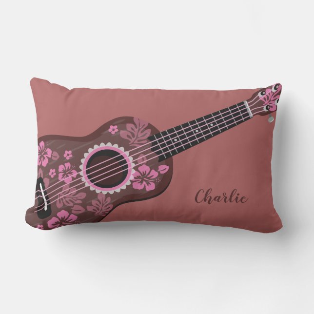 Ukulele custom name throw pillows (Front)