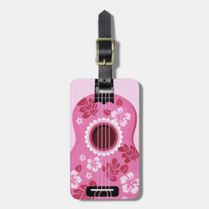 Ukulele custom text luggage tag