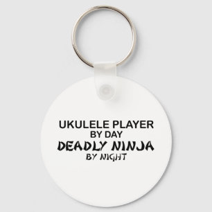 Ukulele Deadly Ninja by Night Key Ring