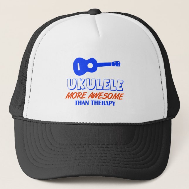 Ukulele design trucker hat (Front)