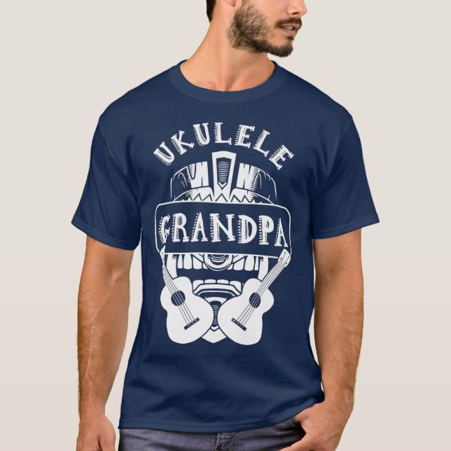 Ukulele Grandpa Guitar Acoustic Aloha Uke T-Shirt (Front)
