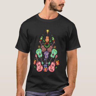 Ukulele Guitar Christmas Tree Funny Music Lover Mu T-Shirt