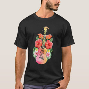 Ukulele Guitar Hawaii Music Nature Flowers Uke U T-Shirt