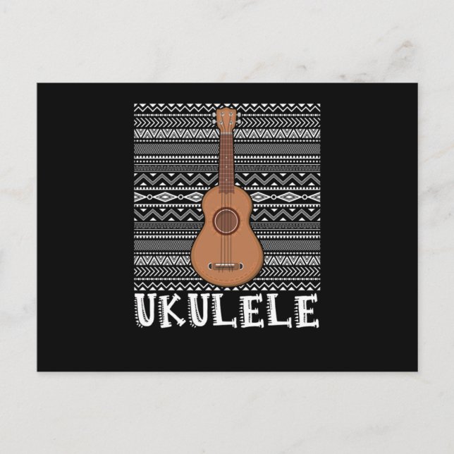 Ukulele Guitar Music Musician Acoustic Band Gift Postcard (Front)