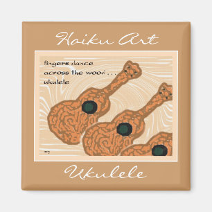 Ukulele Haiku Art Magnet