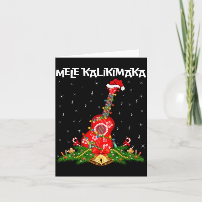 Ukulele Hawaiian Mele Kalikimaka Ukulele Guitar Ch Card (Front)