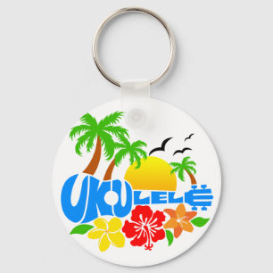 Ukulele Island Logo Key Ring