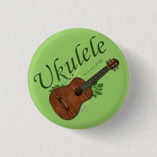Ukulele-Its a way of life Small Button