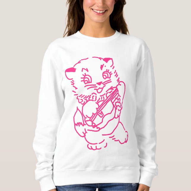 Ukulele Kitten Sweatshirt (Front)