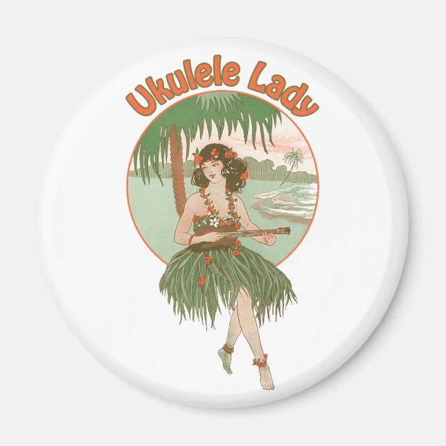 Ukulele Lady #1 Magnet (Front)