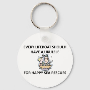 Ukulele Lifeboat Key Ring