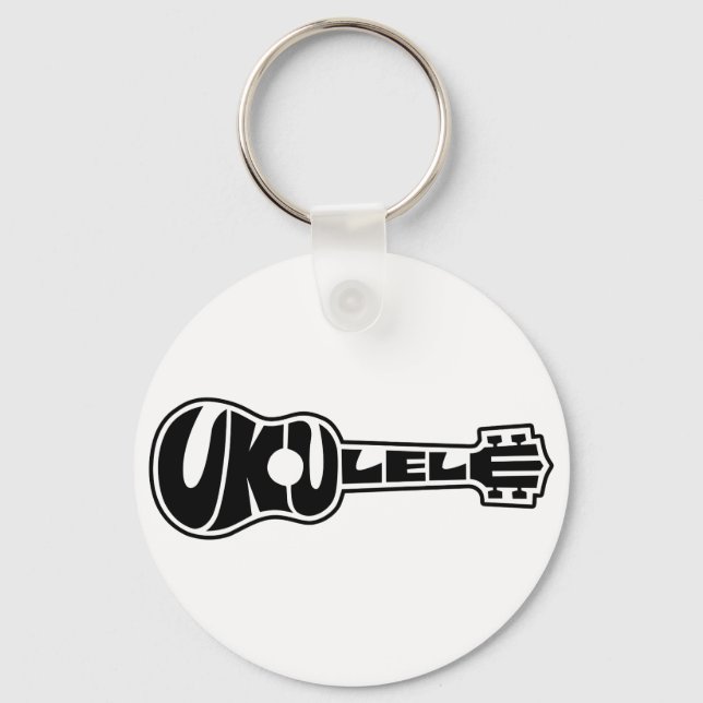 Ukulele Logo Key Ring (Front)