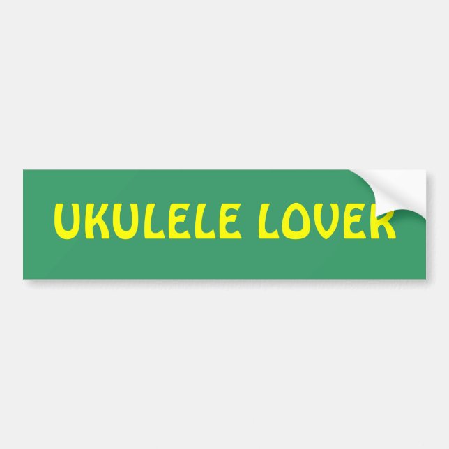 UKULELE LOVER bumper sticker (Front)