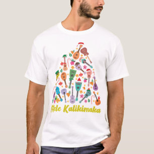 Ukulele Mele Kalikimaka Christmas Tree T-Shirt