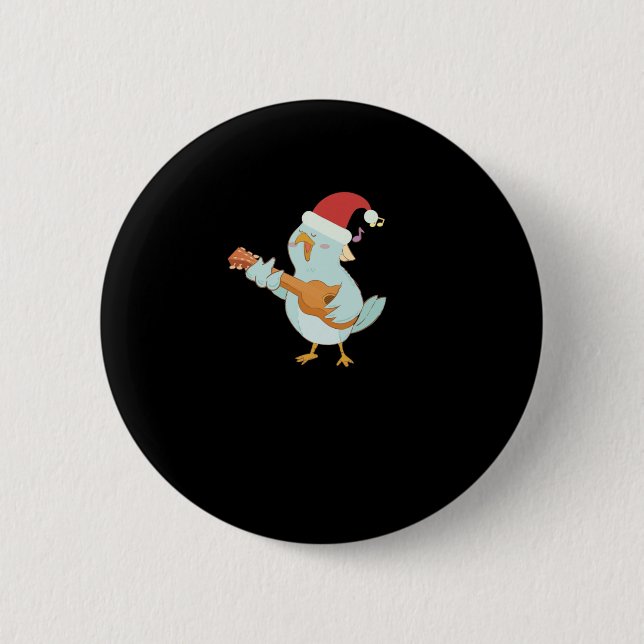 Ukulele Merry Christmas   6 Cm Round Badge (Front)