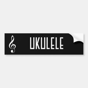 Ukulele Music Bumper Sticker Gift
