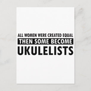 ukulele music designs postcard