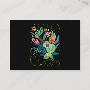 Ukulele Music Flowers Hawaii Business Card