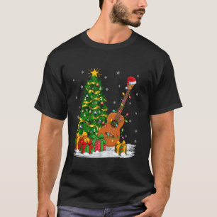 Ukulele Music Lover Matching Santa Hat Ukulele Chr T-Shirt