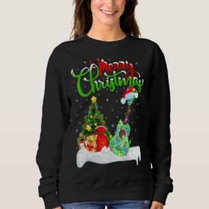 Ukulele Music Xmas Lighting Santa Ukulele Christma Sweatshirt
