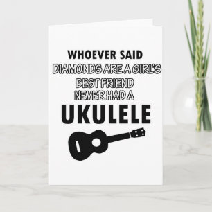 Ukulele musical instrument designs card