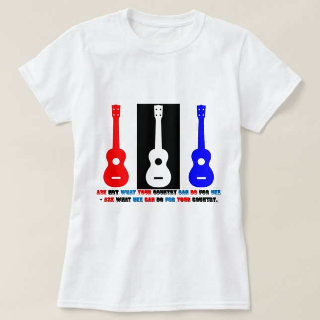 Ukulele Patriotism T-Shirt (Design Front)