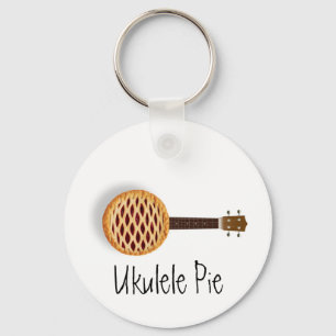 Ukulele Pie Keychain