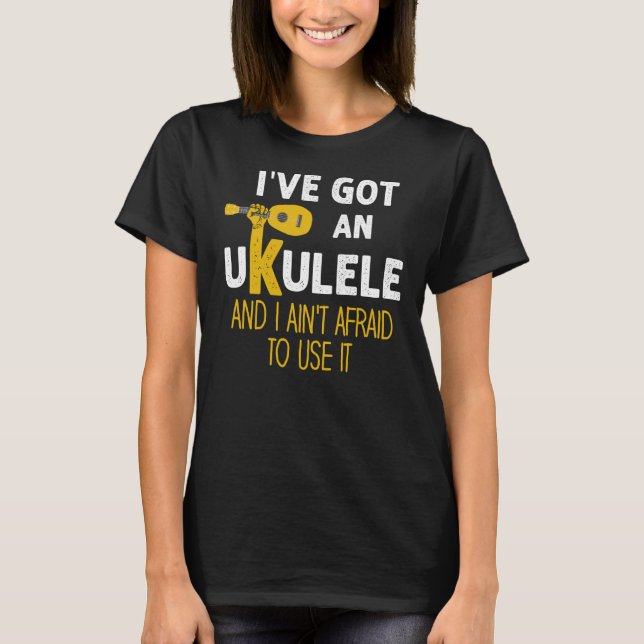 Ukulele Player Guitar Hawaiian Music Players Music T-Shirt (Front)