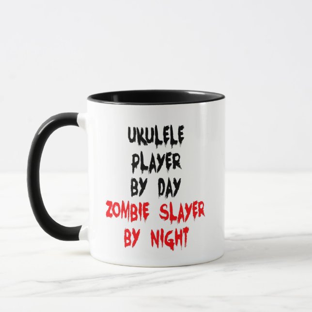 Ukulele Player Zombie Joke Mug (Left)