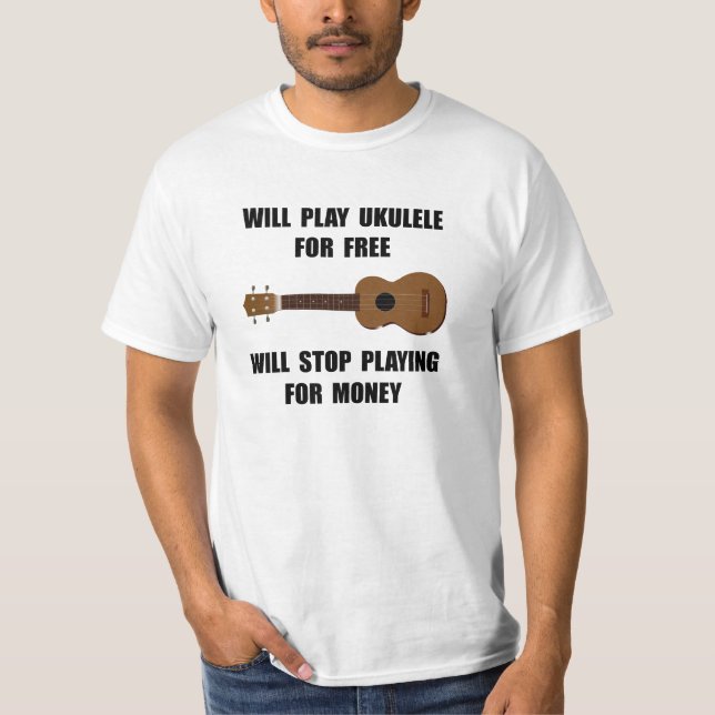 Ukulele Playing T-Shirt (Front)