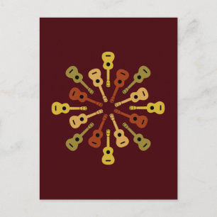 Ukulele postcard, customise postcard