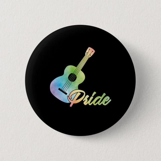 Ukulele Pride Uke Instrument Music Guitar Gift 6 Cm Round Badge (Front)