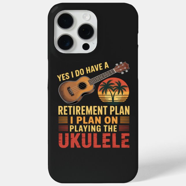 Ukulele Retirement Plan Funny Case-Mate iPhone Case (Back)