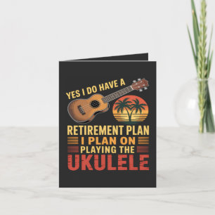 Ukulele Retirement Plan Funny Holiday Card