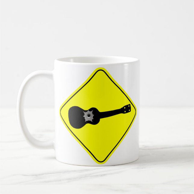 Ukulele Road Sign Mug (Left)