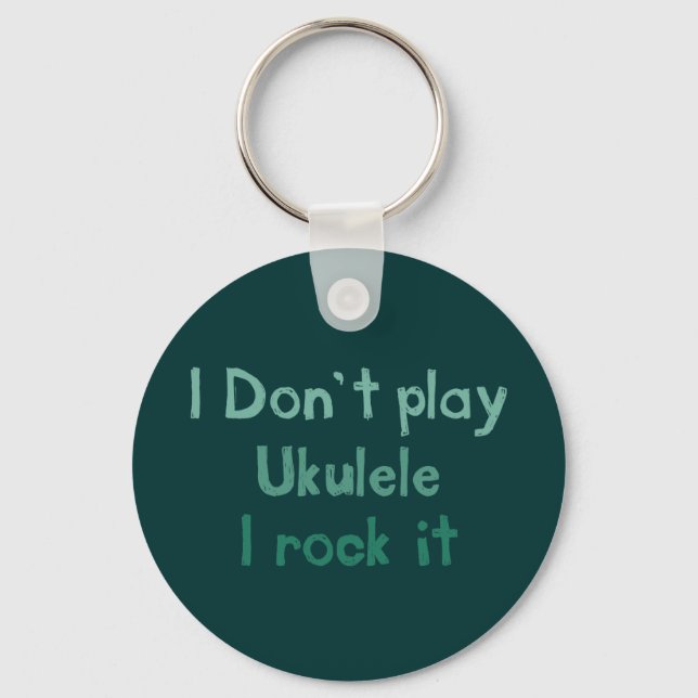 Ukulele Rock It Keychain (Front)