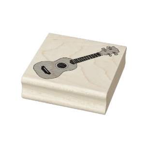 Ukulele Rubber Stamp