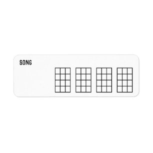Ukulele Song Chord Chart 4 Frets Black Template