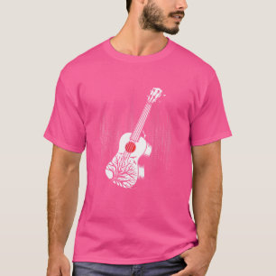 Ukulele Sound Wave Hawaiian Acoustic Musician Uke T-Shirt